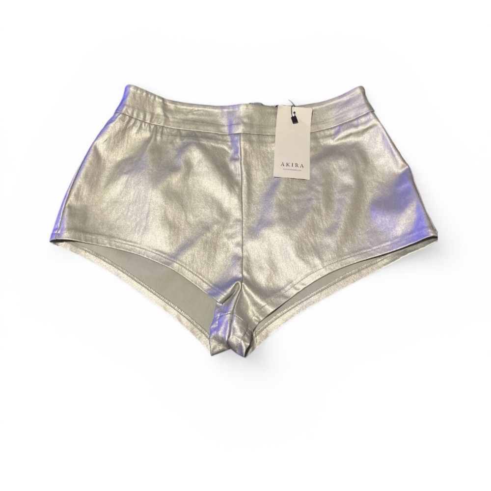 AKIRA Metallic Silver Skirt